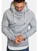 Humy Basic Sweater Hoodie Einfarbig mit Schall Kapuze in Hellgrau
