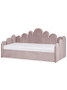 Beliani Bettgestell POLIGNAC in Rosa - (W) 101 x (H) 102 x (L) 215 cm