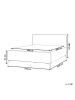 Beliani Doppelbett VALOGNES in Grau/Schwarz - (W) 192 x (H) 110 x (L) 220 cm
