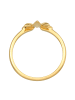 Elli Ring 925 Sterling Silber Blatt in Gold