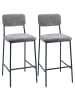 HOMCOM Barhocker in Grau 48L x 45,5B x 101H cm