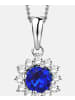 Diamant L'éternel Halskette aus 375 Weißgold mit Lab Grown Diamant mit Saphir