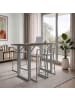 VCM  Bartisch Salia Stehtisch 138 x 80 Salia in Silber / Anthrazit