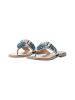 usha FESTIVAL Damen Sandalen Mit Perlenstickerei in Blau
