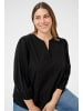 KAFFE curve Langarm-Bluse KCloulou Regular fit in Black Deep