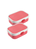 Mepal 2er Set Brotdosen mit Einsatz Campus in 700 ml in Pink & Pink