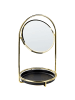 Beliani Kosmetikspiegel INDRE in Gold/Schwarz - (W) 17 x (H) 29 x (L) 17 cm