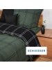 Schiesser Feinbiber-Bettwäsche-Set Ellis in Dunkelgrün