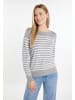 DreiMaster Maritim Damen Strickpullover in Grau Weiss