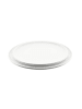 Almina Almina 2er Servierteller-Set Ovalförmig in Weiß aus Porzellan in Weiß