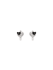 faina Women Earrings in Silver Black White