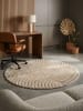 KADIMA DESIGN Hochflorteppich 3D Bögen Boho Waschbar Wohnzimmer in Beige