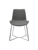 Angel Cerdá Stuhl 4009 in Grau/Stahl – (B)54 x (H)82 x (T)58 cm