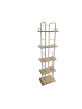 relaxdays Standregal in Weiß/ Natur - (B)38 x (H)143 x (T)24 cm