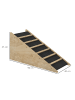 Pawhut Hunderampe Natur+Grau 90L x 40B x 45H cm