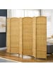 HOMCOM Paravent-270L x 1,7B x 180H cm-Naturholz