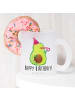 Mr. & Mrs. Panda Tasse Avocado Geburtstag mit Spruch in Transparent
