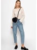 SASSYCLASSY Spitzenshirt mit Volantsärmel Set in Schwarz-Creme