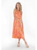 IZIA Women Dress in orange multicolor
