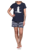 NORMANN kurzarm Shorty Pyjama Leuchtturm maritim - 74910 in navy
