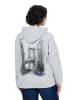 Ulla Popken Hoodie in hellgrau mélange