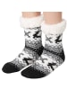 tectake Zweifarbige Socken für die Weihnachtszeit, schwarz/weiß