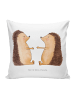 Mr. & Mrs. Panda Kissen Igel Liebe ohne Spruch in Weiß
