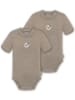Normani Outdoor Sports 2x Baby Merino Kurzarm Body in Beige