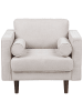 Beliani Sessel NURMO in Beige/Braun - (W) 86 x (H) 78 x (L) 74 cm