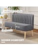 HOMCOM Sofa in Stahlgrau 117L x 56,5B x 77H cm