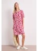 Street One Knielanges Tunika-Kleid mit Split Neck und Muster in Off White