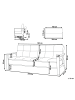 Beliani 3-Sitzer Sofa TJORN in Grau/Heller Holzfarbton - (W) 204 x (H) 84 x (L) 85 cm