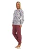 NORMANN Pyjama Schlafanzug Bündchen Tupfen Punkte - 69287 in rot