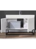 home24 home24 Waschbeckenunterschrank (1er Set) - Weiß - MDF & Metall - 80.0 x 57.0 x 30.0 cm in Weiß