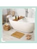 relaxdays Bambus Badematte in Natur - 50 x 50 cm