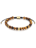 Männerglanz Armband aus Sterling Silber mit Tigerauge in braun