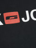 Jack & Jones JJECORP Print Kurzarm CREW NECK T-Shirt Plus +Size in Schwarz