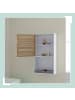 relaxdays Hängeschrank in Weiß/ Natur - (B)40 x (H)70 x (T)20 cm