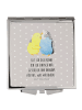 Mr. & Mrs. Panda Kosmetikspiegel Wellensittich Liebe mit Spruch in Grau Pastell