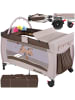 tectake Kinderbett mit Wickelauflage und Transporttasche 132x75x104cm