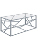 Beliani Couchtisch ORLAND in Silber - (W) 50 x (H) 45 x (L) 100 cm