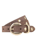 b.belt Nietengürtel Leder in medium grey
