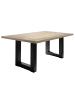 58 aufm Kessel ESSZIMMERTISCH Eila 8 180 x 90 x 75 Esstisch Schwarzstahl/Eiche Sägerau