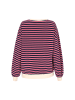 Swirly Women Sweatshirt in Red Striped