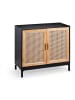 relaxdays Sideboard in Schwarz/ Natur - (B)80 x (H)76 x (T)39 cm