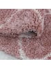 KADIMA DESIGN Teppich Hochflor Shaggy Skandi-Muster Polypropylen Wohnzimmer in Rosa