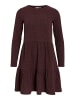 Vila Elegantes kurzes Kleid mit Langarm und Volant-Röcke in Weinrot