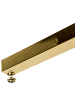 Beliani Esszimmertisch BUTLER in Gold/Transparent - (W) 110 x (H) 75 x (L) 110 cm