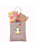 Mr. & Mrs. Panda tote bag Pinguin Luftballon mit Spruch in Braun Pastell