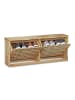 relaxdays Schuhkipper in Natur - (B)94 x (H)38 x (T)20 cm